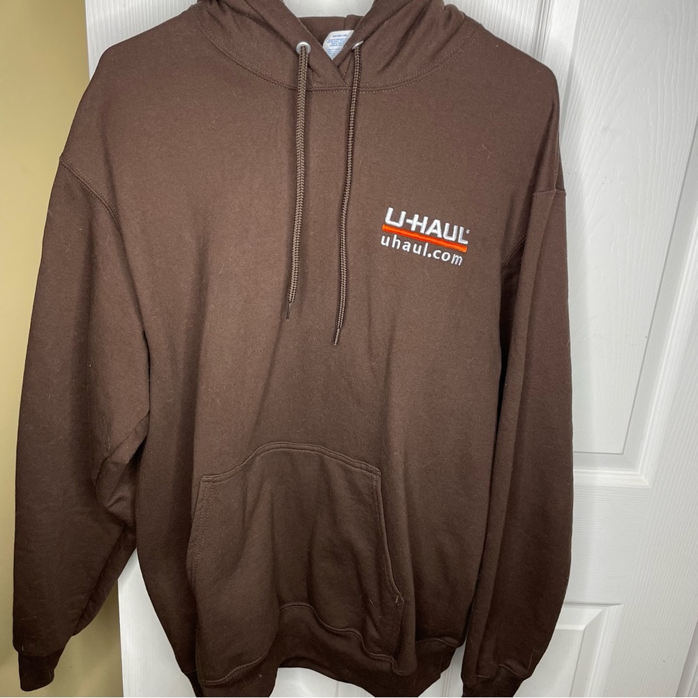 UHAUL Brown Hoodie Size L GUC